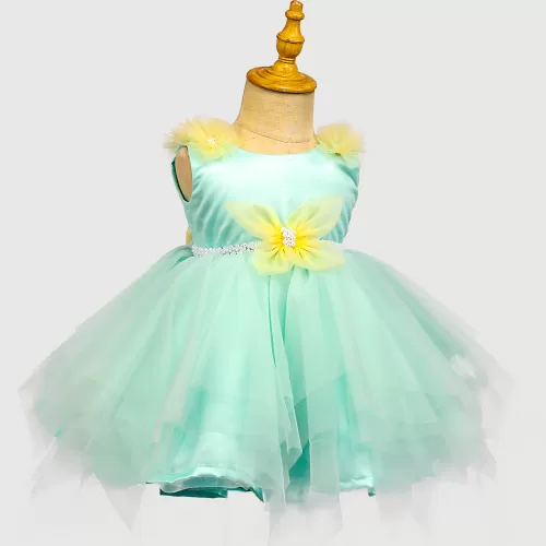 Green Blossom Kids Party Wear Dress – JBKP22021002