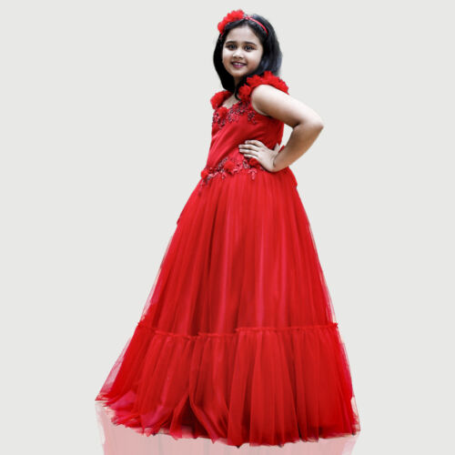 Red Full Length Gown for Girls – JBKP22061014