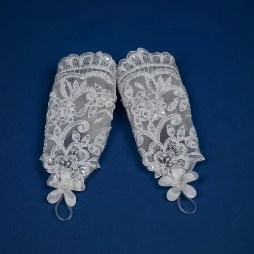 Floral Embroidered Net Handgloves – JBCG2408001