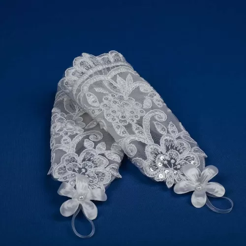 Floral Embroidered Net Handgloves – JBCG2408001