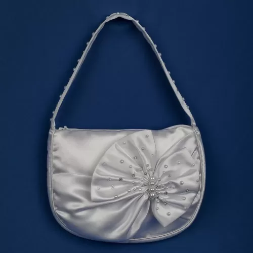 Satin Handmade Communion Bag with Bow – JBCB2408003