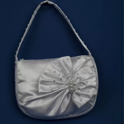 Satin Handmade Communion Bag with Bow – JBCB2408003