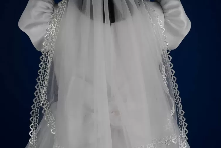 Communion Veil with Hair Clip – JBCV2408003