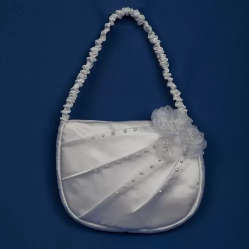 Satin Handmade Communion Bag with Flowers – JBCB2408004