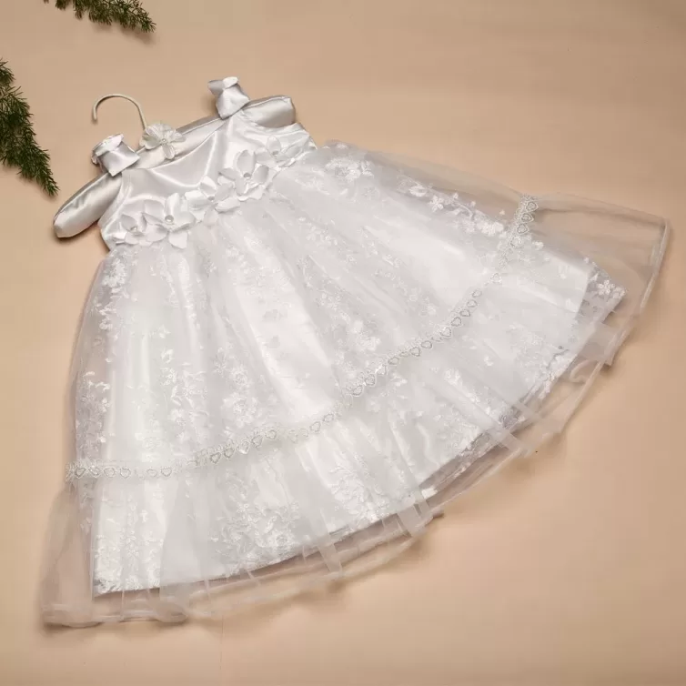 Floral Baptism Gown Combo For Baby Girls – JBCD2509017